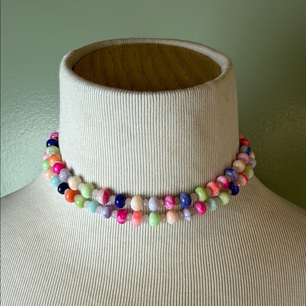 Colorful Mookaite Beaded Necklace / bracelet - Picture 2 of 10
